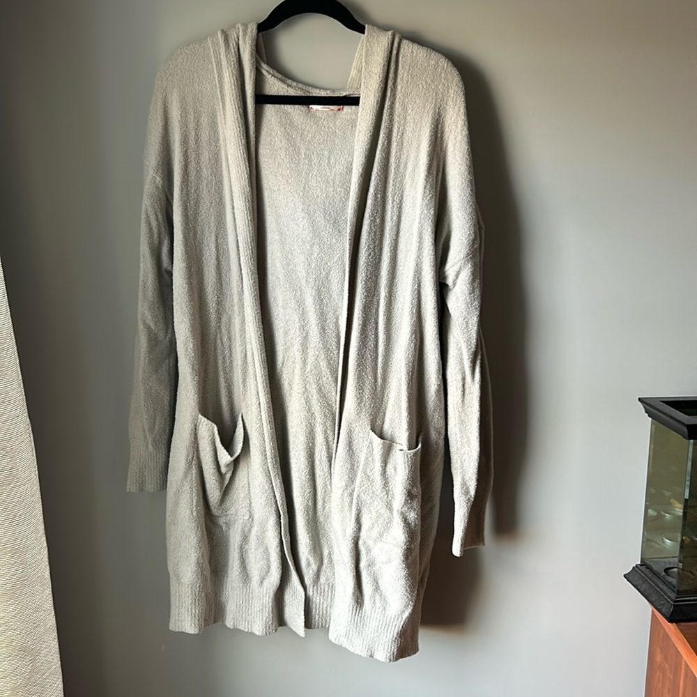 Super super soft white hooded cardigan— altard state